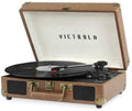 Brown Portable Suitcase Record Player Bluetooth Vinyl Record Player Suitcase New
