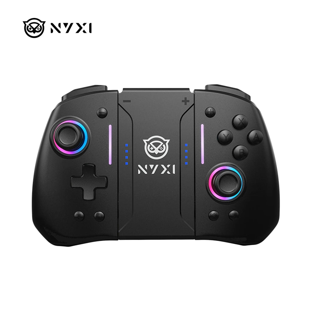 Hyperion Ergonomic Design Wireless Game Controller Black Gamepad with RGB Lights for Nintendo Switch